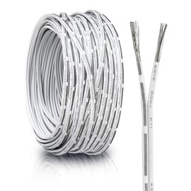 22 Gauge Universal Garage Door Wire 30FT, UL 2468 22 AWG 2 Conductor Garage Door Sensors 22/2 Tinned Copper Wires for Doorbell, Control Station, Extension Cable, 300V