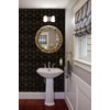 Safiyya 393"x17.7" Peel and Stick Wallpaper Gold and Black Contact