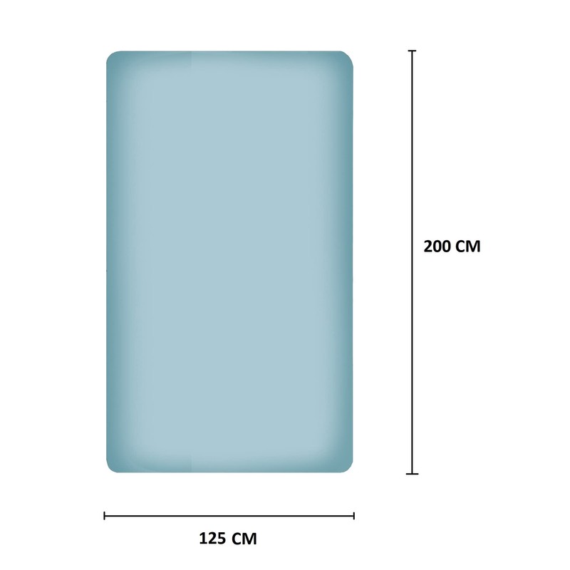 KLULK Fitted Sheet with Elasticated Corners, Double and Half Sky,