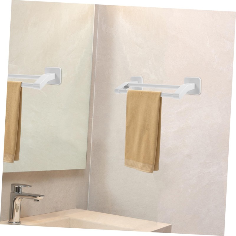 KONTONTY Wall Mounted No Drill Towel Rack Double Towel Bar