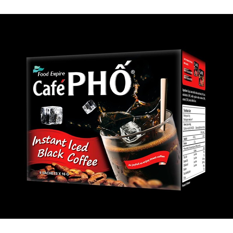 Cafe Pho Vietnamese Instant Coffee Mix, Iced Black Coffee, Cafe