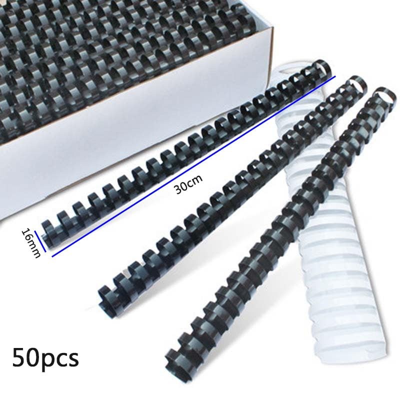 WADY 50 Pack Plastic Binding Comb Spines,16mm 21-Ring Binding Combs