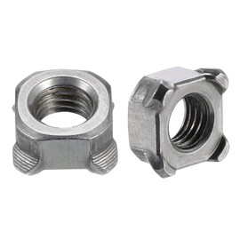 sourcing map Weld Nuts, M10-1.5 Square UNC Carbon Steel Machine Screw Gray 10Pcs