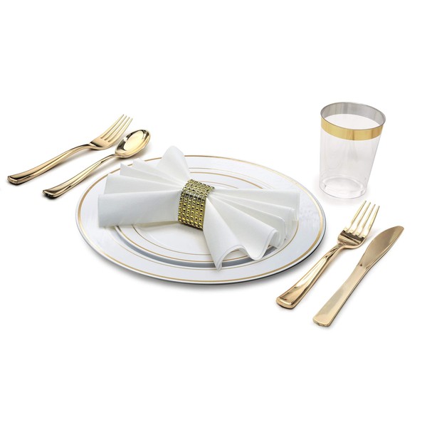 " OCCASIONS " 360 pcs/40 Guest- Full Tableware Set-Wedding Disposable