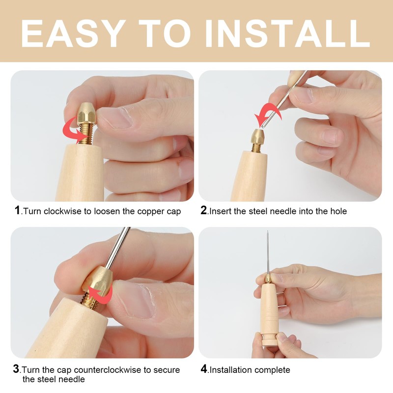 FMTYAOIU 4 Pcs Wooden Sewing Quilting Tools Include Tailor Clapper,Seam