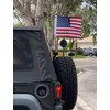 American Flag and Pole Set Compatible with Jeep JK Series