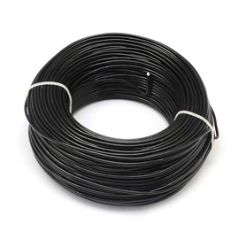PandaHall 328FT Aluminum Wire 15 Gauge 1.5mm Aluminum Craft Wire for Jewelry Making- Black