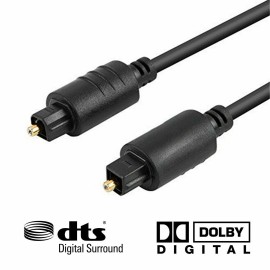 NA 2 PACK TOSLink Optical Digital Audio Cable SPDIF Dolby Compatible 3FT, Black