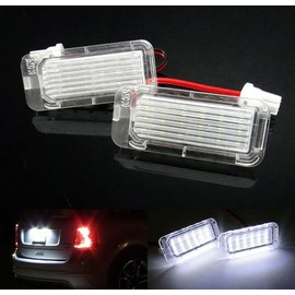 RZGMTSPT 2x LED License Plate Light Tag Lamp Assembly White Compatible with Ford C-Max EcoSport Edge Escape Expedition Explorer Fiesta Fusion