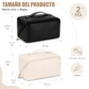 2 Piezas Bolsa de Cosméticos de Viaje, Makeup Bag de