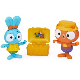 Brave Bunnies Treasure Hunt Pack, Treasure Hunt with Boo Rabbit and Tiger, with 2 Action Figures and 1 Treasure Chest as Accessories, Toy for Children from 3 Years, Basic Figures Set