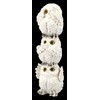 Three Wise Snow Owls Figures See Nothing, Hear Nothing, See