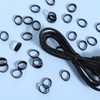 150 Pieces 0.5 Inch Small Elastic Silicone Rubber Bands Black