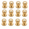 Denailey 12 Sets Solid Brass Round Head Button Stud Screw