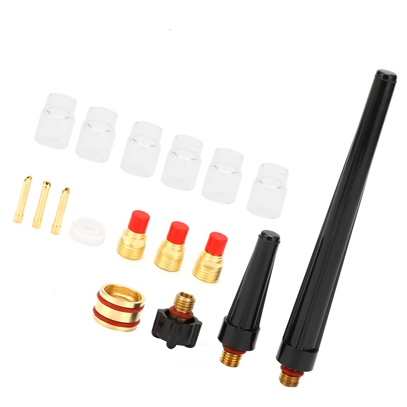 Welding Torch Accessories Kit Glass Cup Nozzle Tungsten Clamp Kit