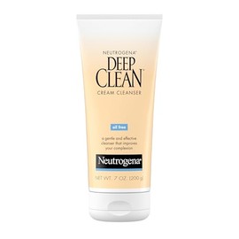 Neutrogena Deep Clean Daily Facial Cream Cleanser with Beta Hydroxy Acid to Remove Dirt, Oil & Makeup, Alcohol-Free, Oil-Free & Non-Comedogenic, 7 fl. oz