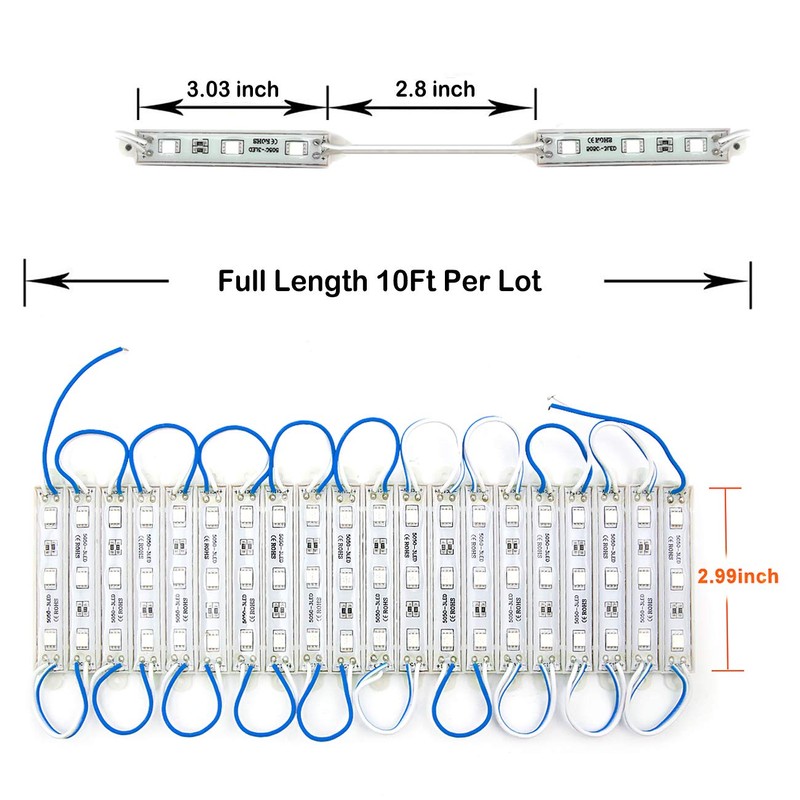 EAGWELL 20 Ft Storefront 40 Pieces RGB 5050 LED Light