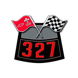 247Skins Vinyl Decal Compatible with Chevy Air Cleaner Filter - 327 Flag