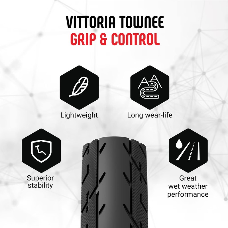 Vittoria (Vittoria) Townee (FOLD) Clincher 26x1.50 (40-559) All Black 【Casing: