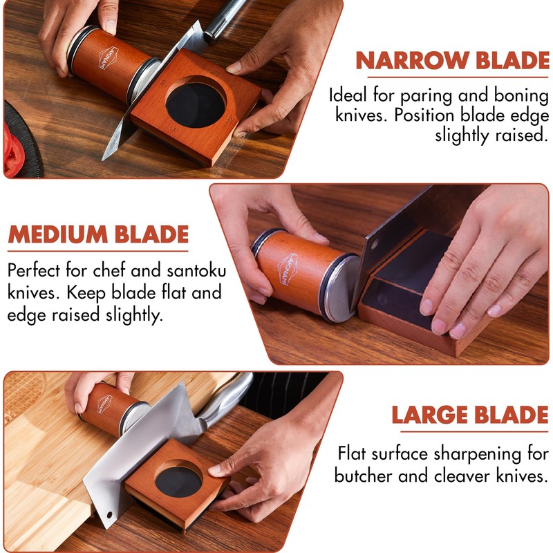 Knife Sharpener, Rolling Knife Sharpener Kit With Magnetic Holder, Kitchen