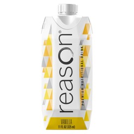 Reason Premium High Calorie Protein Drink - Free of Soy, Gluten, GMO, Artificial Flavors, and Sweeteners - NSF Certified, Lactose-Friendly and Great for Tube-Feeding - Vanilla, 11 oz