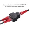 Operitacx 2pcs Ethernet Socket Splitter Adapter Network Connector for Dual
