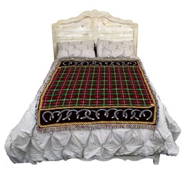 Bridle Path Blanket - Gift for Horse Lovers - Western Throw Woven from Cotton - Made in The USA (72x54)
