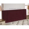 CROWNBEDSUK QUALITY PORTOBELLO CHENILLE HEADBOARD 2ft6,3ft,4ft,4ft6,5ft,6ft (4FT6 DOUBLE, Maroon)
