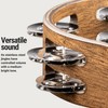 Meinl Percussion CTA2WB Wooden Tambourine with Stainless Steel Bells /