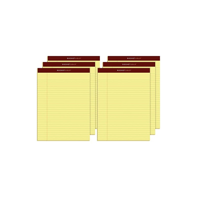 Tops Docket Gold Writing Pads, 8-1/2" x 11-3/4", Legal Rule,
