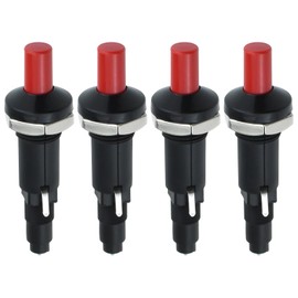 DALQUIS Push Botton Piezo Igniter, Two Outlet Plug Push Button Ceramic Igniter, Piezo Spark Ignition BBQ Grill Igniter for Gas Fireplace, Gas Oven（4pcs）