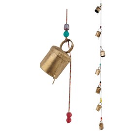 Rastogi Handicrafts Indian Style Wall Hanging Bells Decorative String of 7 Bell Metal