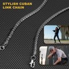 Evegfts Black Chain for Men, 5.5 MM Men Necklaces Cuban