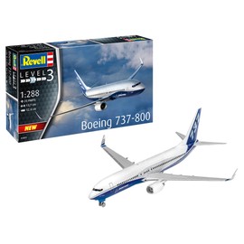 Revell Boeing 737-800 Model Kit, Easy Assembly, Scale Replica in 1:288 Scale with 25 Pieces, Perfect Model Kit for Beginners and Experienced Crafters from 10 Years