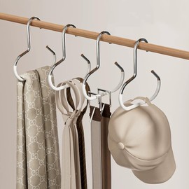 Pack of 5 Belt Ring Belt Holder, Wardrobe Organiser for Belts, Scarves, Ties and Handbags