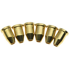 Dopro 6 x 6.35mm Telecaster End Ferrules - Gold