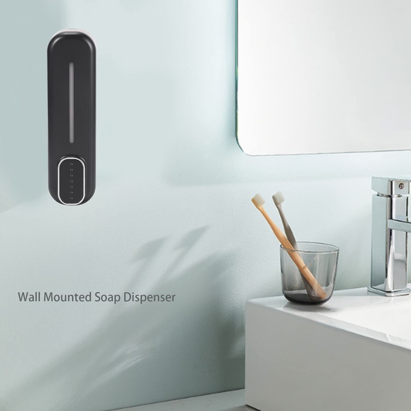 Pvczool Soap Dispenser Wall Mount, 350Ml Hand Liquid Shampoo Shower