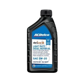 ACDelco 10-9277 (19370138) dexosD 0W-20 Diesel Motor Oil - 1 qt (Case of 8)
