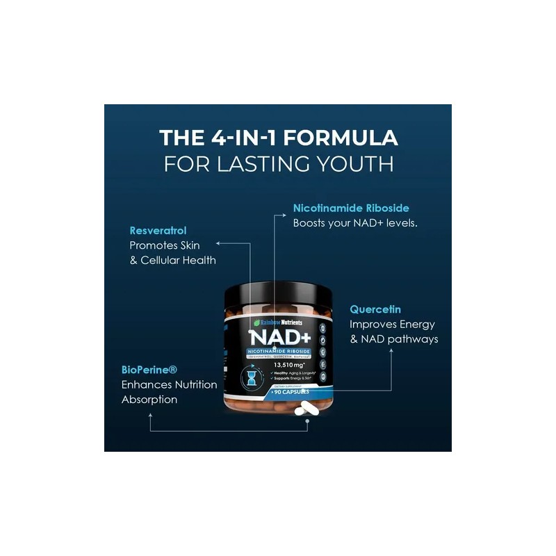 Nad Resveratrol Quercetina Curcuma Hecho En Usa