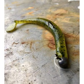 Yum Lures YSMD473 Swim'N Dinger Fishing Bait, Black/Black Laminate, 4"