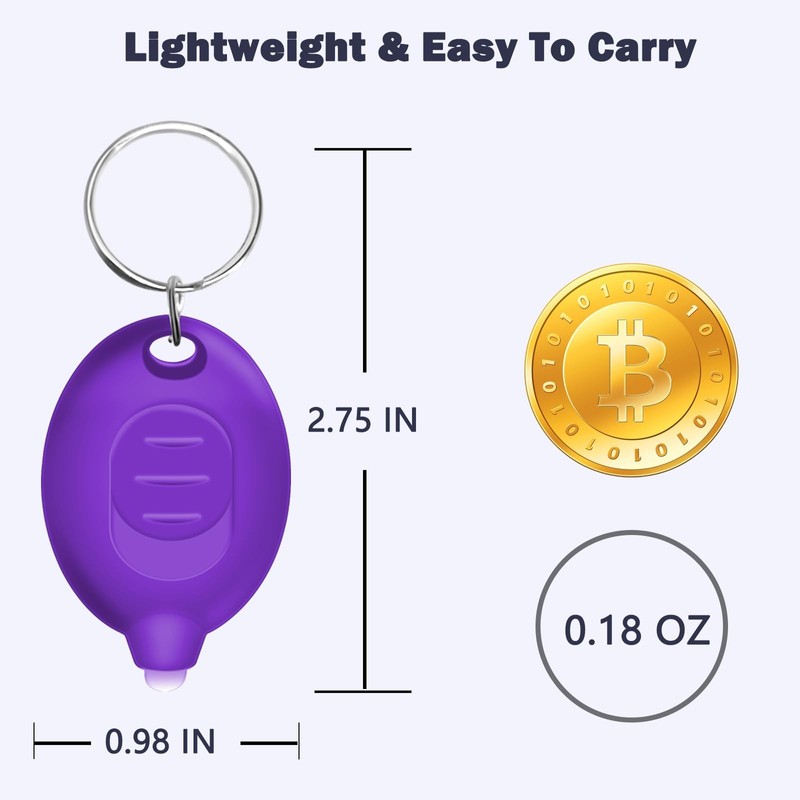 Daemson Mini UV Keychain Flashlight, Portable Black Light, 12 Lumen