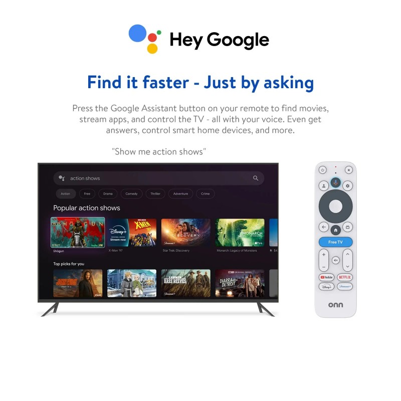 Google onn 4K Streaming Device, Google TV - Fast Streaming,