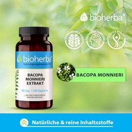 Bacopa Monnieri Extract Bioherba 100 Capsules 50mg