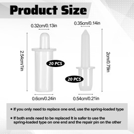 40 Pcs Shutter Repair Pins Spring Loaded Replacement Repair Pins Shutter Fasteners for Blind Slats Windows Cabinet (Two Size)