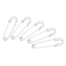 sourcing map Safety Pins 1.97 Inch Large Metal Sewing Pins for Blankets Skirts Crafts Brooch Making White 20Pcs