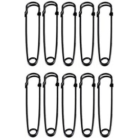 Kipokalor Steel Safety Pins,38pcs 2.5inch Black Safety Pins for Blankets, Skirts, Kilts, Crafts.(2.5inch, Black)