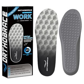 Orthobrace Work Cushion Insoles, Anti-Fatigue Inserts for All-Day Comfort and Shock Absorption, Men Women Work Boot Insoles, Memory Foam Perfect Fit, Ideal for Long Work Hours-B