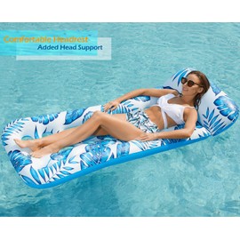 Jasonwell Inflatable Pool Float Lounge - Floaties Rafts for Adults Floating Lounger Sun Tanning Floats Cool Water Floaty Swimming Lake Beach Party Toys