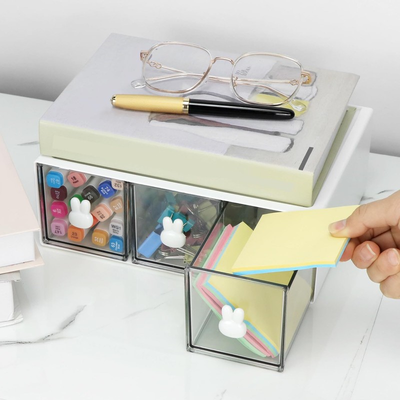 QWORK® Stackable Tea Organiser 23 x 17 x 8 cm