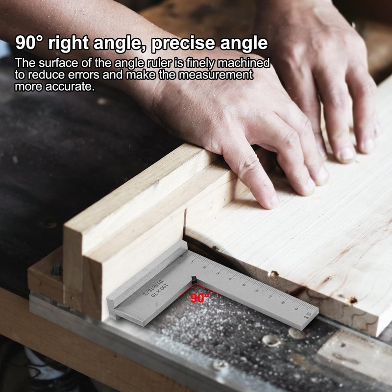 Try Square 100 x 70 mm, 90° Metal Carpenter's Square